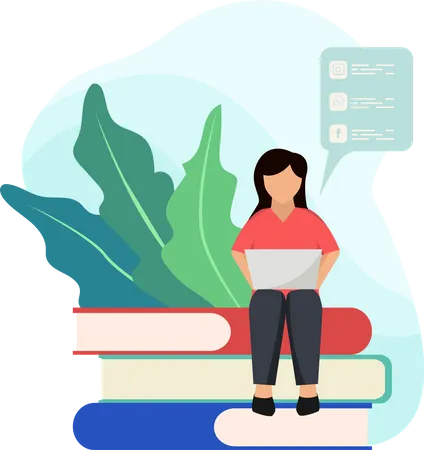 Online education  Illustration