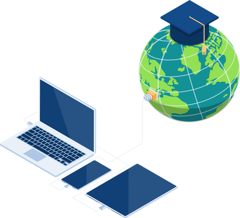 Online Education  Illustration