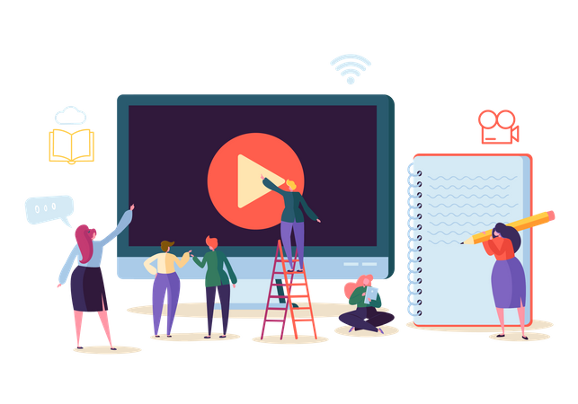 Online Education  イラスト