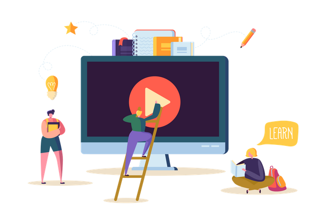 Online education  イラスト