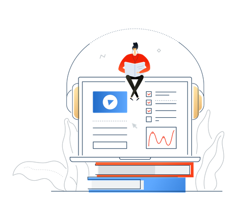 Online education  Illustration