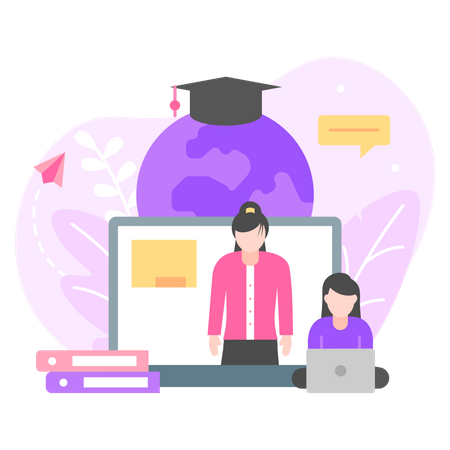 Online Education  イラスト
