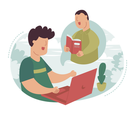 Online education  イラスト