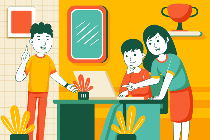 Online Education  イラスト