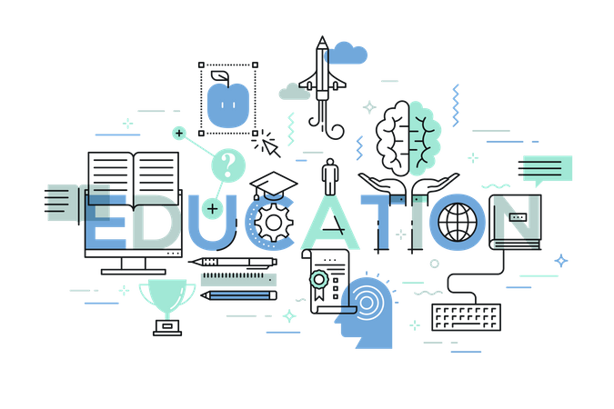 Online Education  일러스트레이션