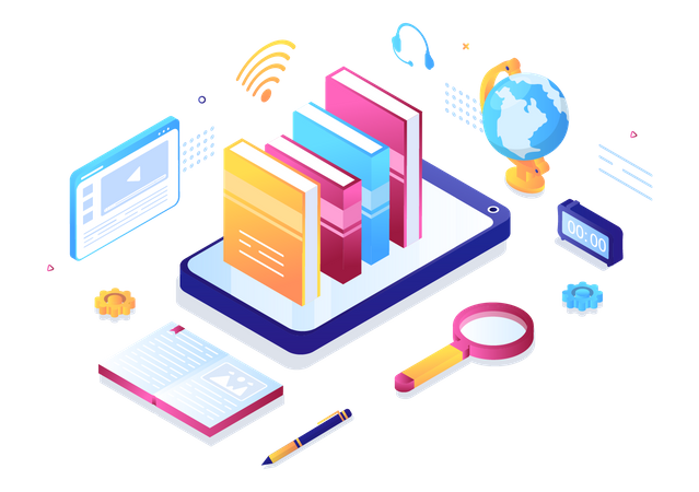 Online Education  일러스트레이션