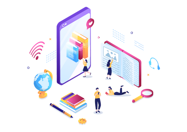 Online Education  일러스트레이션