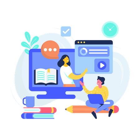 Online Education  Illustration
