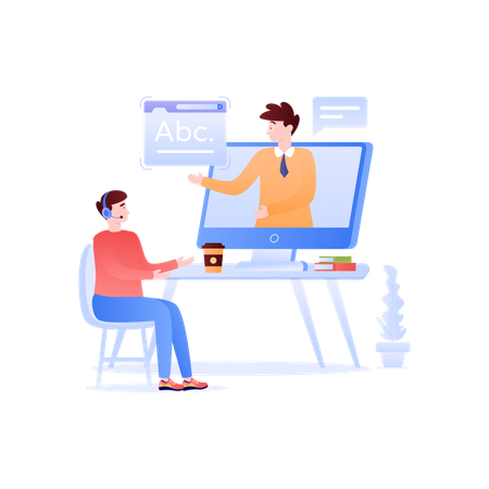 Online Education  Illustration