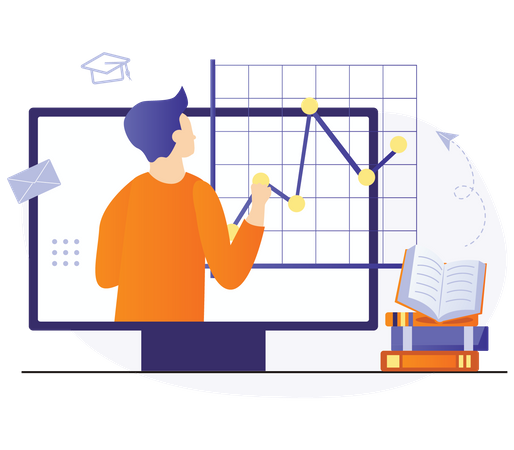 Online education  イラスト