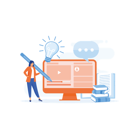 Online education  イラスト