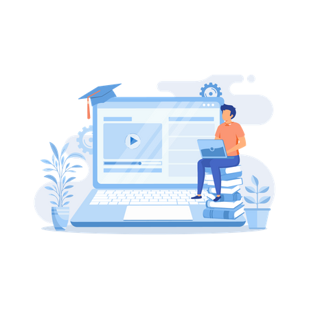 Online education platform  Illustration