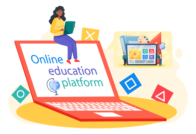 Online education platform  Illustration