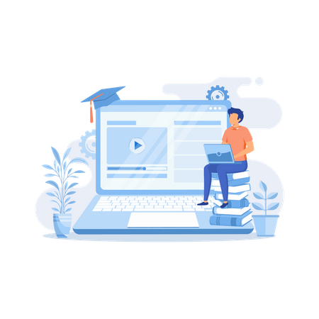 Online education platform  Illustration
