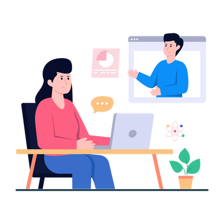 Online Education Website  Illustration