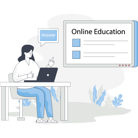 Online education with a laptop books and a coffee cup on a desk symbolizing remote learning  Illustration