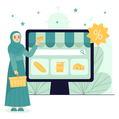 Online Einkaufen  Illustration