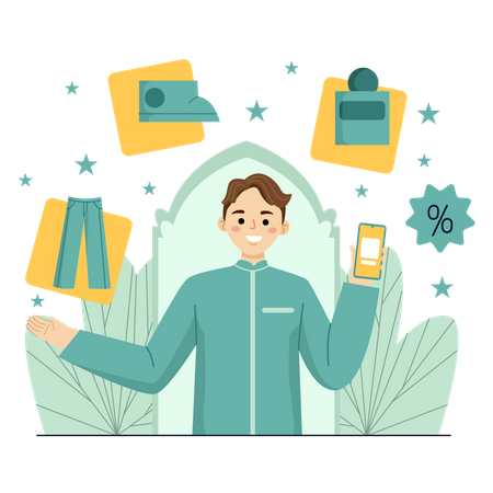 Online Einkaufen  Illustration