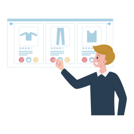 Online Einkaufen  Illustration