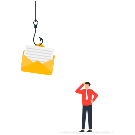 Online email scam  Illustration