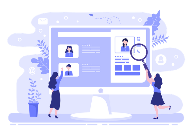 Online employee Hiring  Illustration