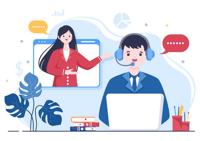 Online employee hiring  Illustration