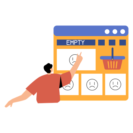 Online Empty shopping cart  Illustration