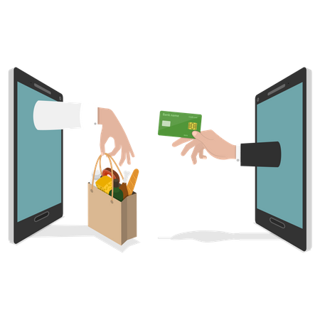 Online-Essensbestellung  Illustration