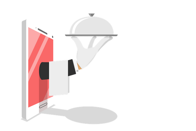 Online-Essensbestellung  Illustration