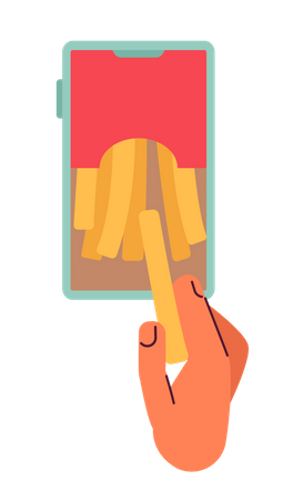 Online-Essensbestellung  Illustration