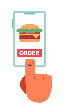 Online-Essensbestellung  Illustration