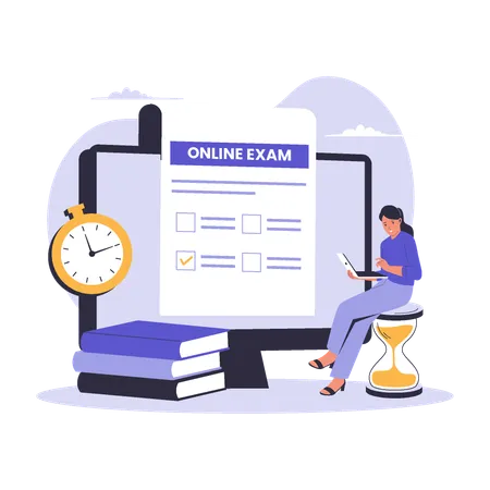 Online exam  Illustration