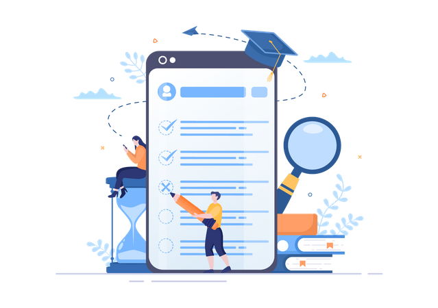 Online Exam  Illustration