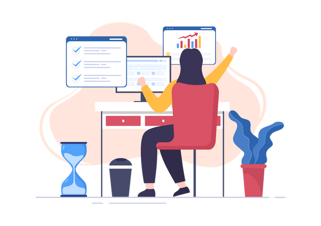 Online Exam  Illustration