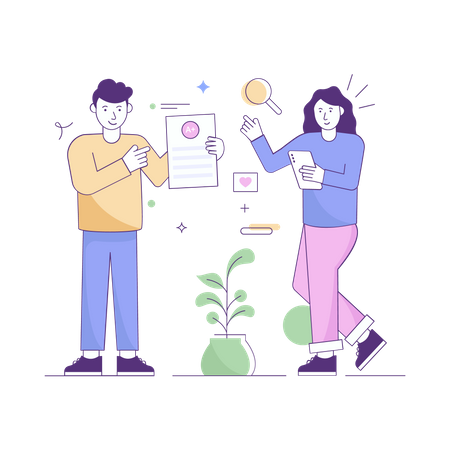 Online exam result  Illustration
