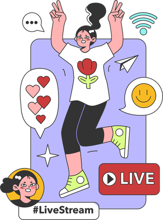 Online exercise class  Illustration
