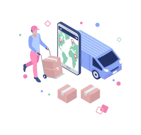 Online express delivery  Illustration