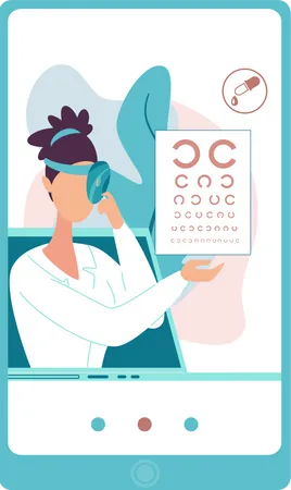 Online eye testing  Illustration