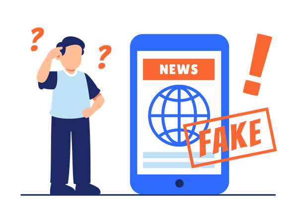 Online Fake News  Illustration