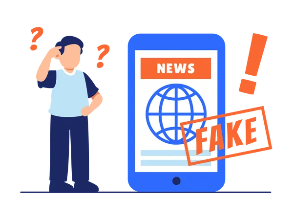 Online Fake News  Illustration