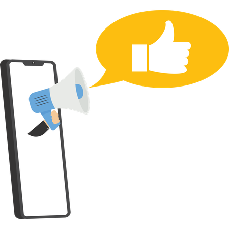 Online feedback announcement  Illustration