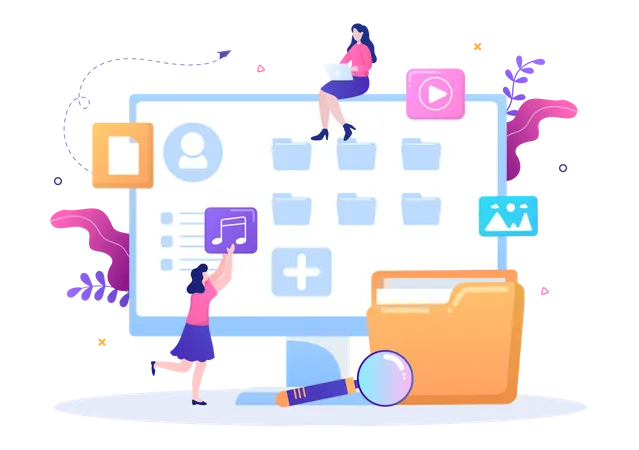 Online File Management  Illustration