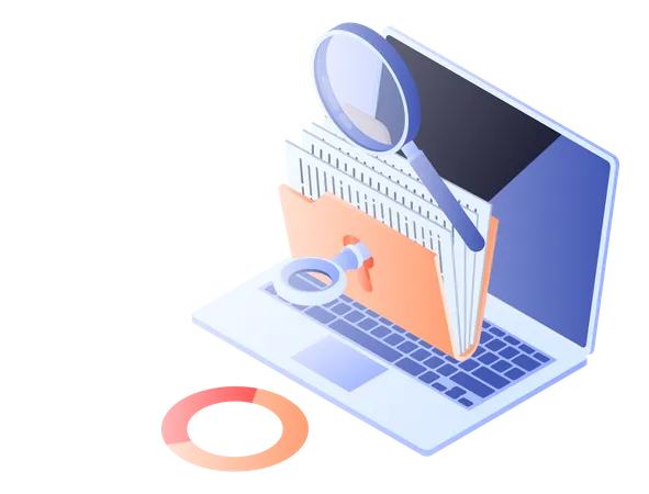 Online file management  Illustration