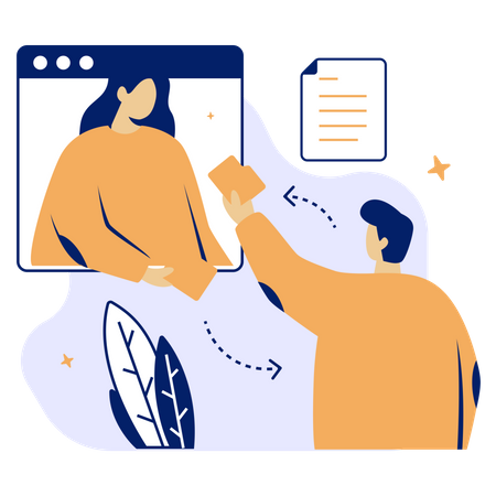Online file sharing  Illustration