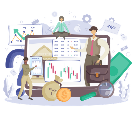 Online Finance Consultation  Illustration