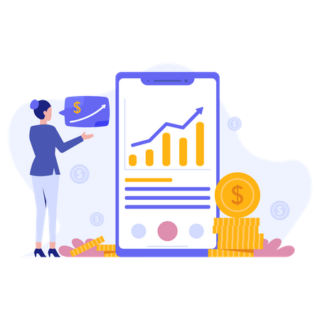 Online financial consulting  Illustration