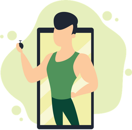 Online fitness coach  Illustration