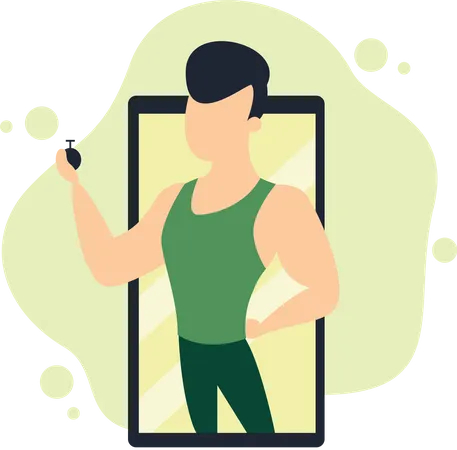 Online fitness coach  Illustration