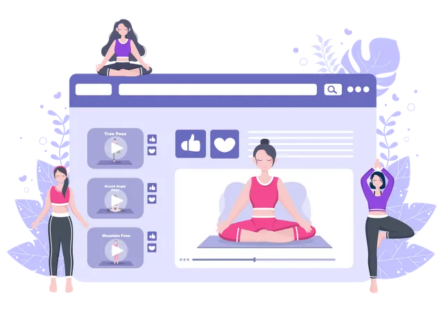 Online Fitness Platform Illustration
