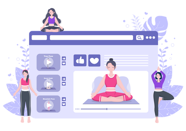 Online Fitness Platform  Illustration